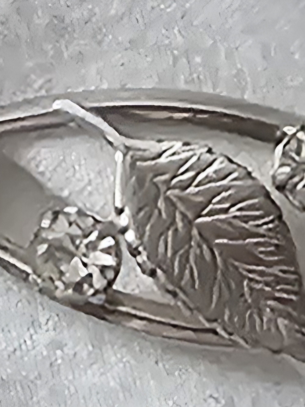1950's Silver Crystal Leaf Crystal Bracelet for Women